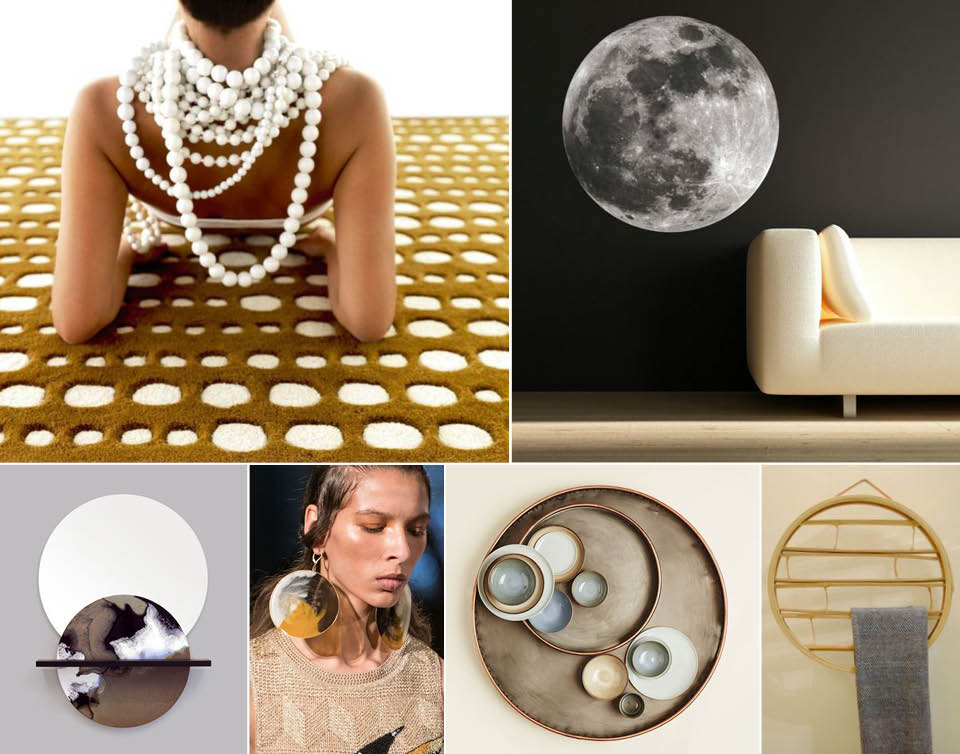 11 circle organic earth tones golden