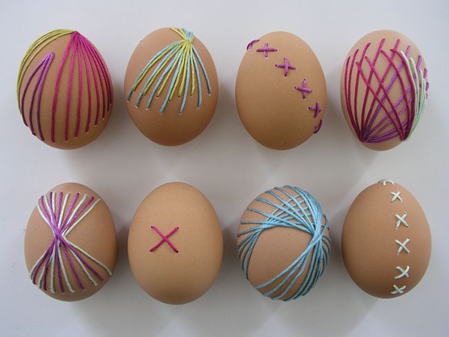 Brett Bara embroidered eggs
