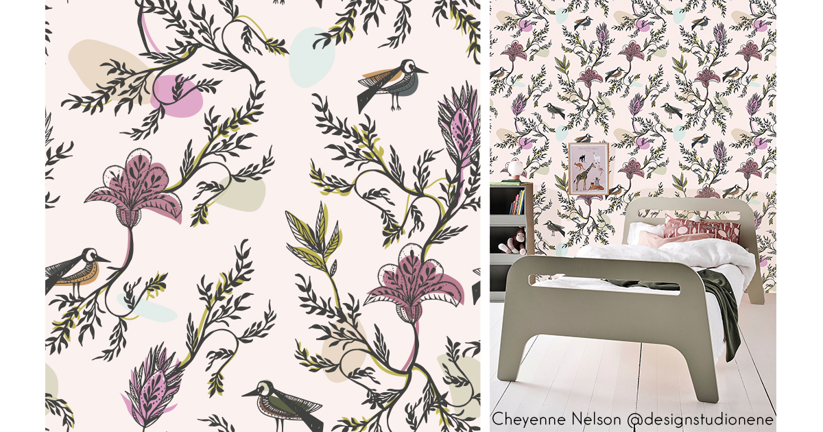 Cheyenne Nelson behangontwerp mockup