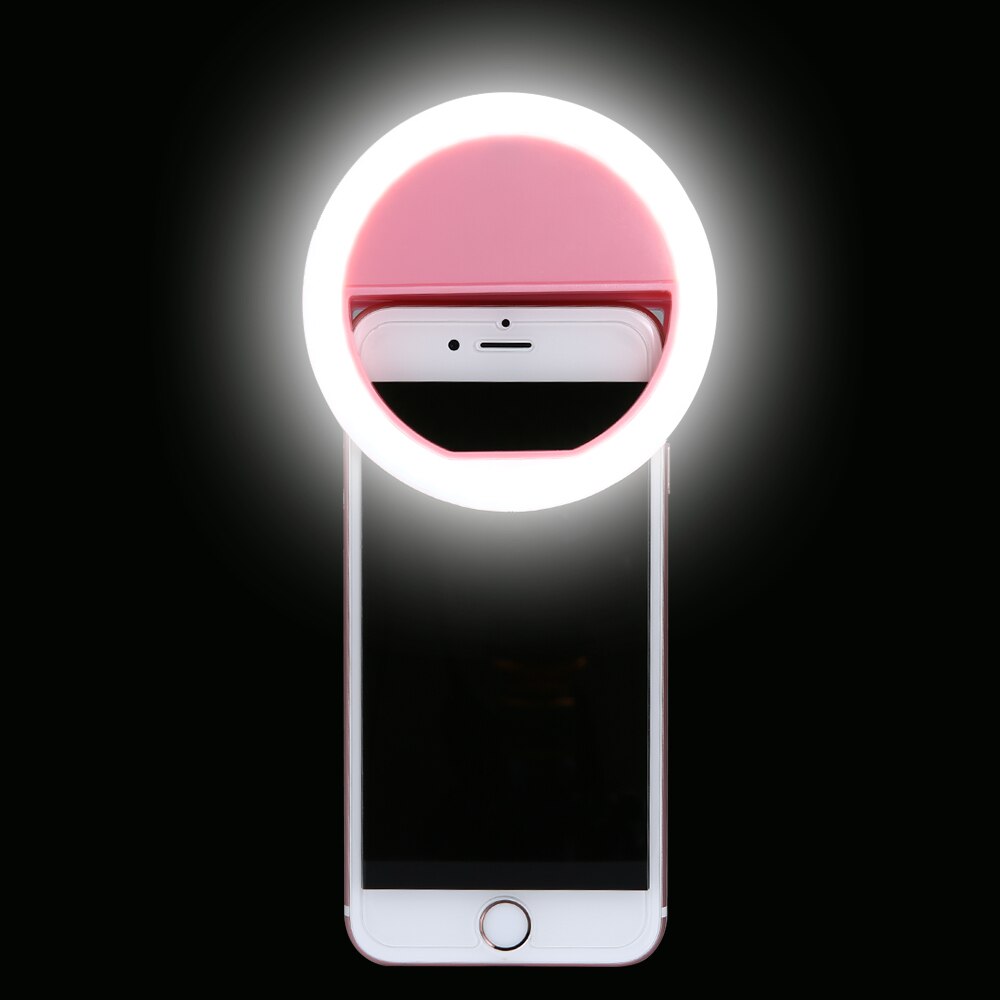 Clip op mobiele telefoon selfie ring licht led video licht night behulp selfie licht voor video