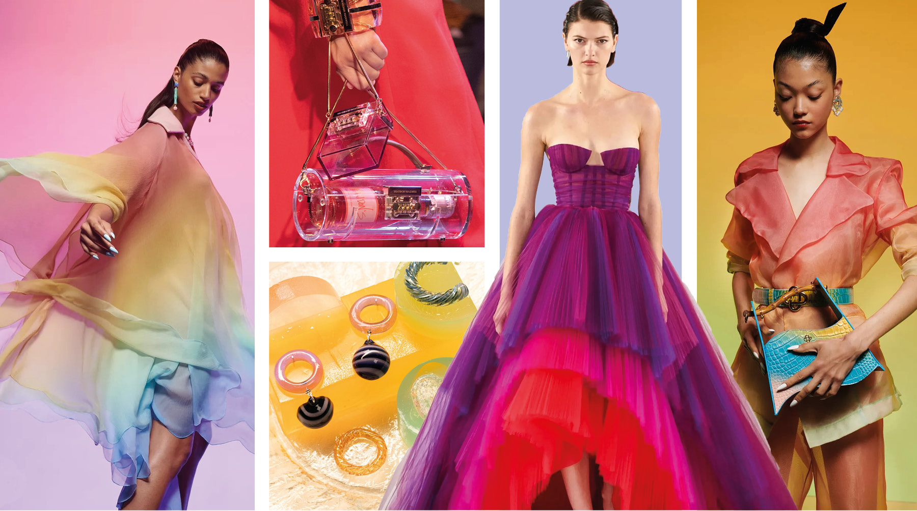 Fashion trends gekleurd glas