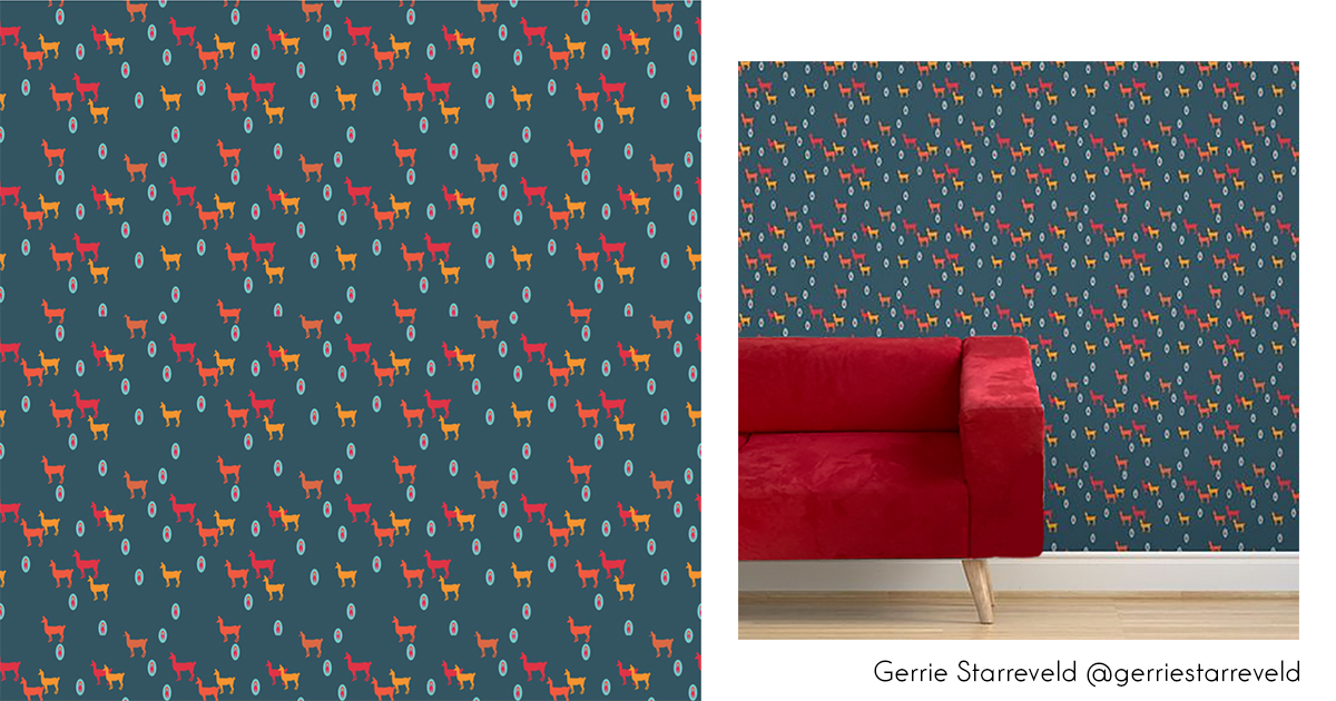 Gerrie Starreveld behangontwerp mockup