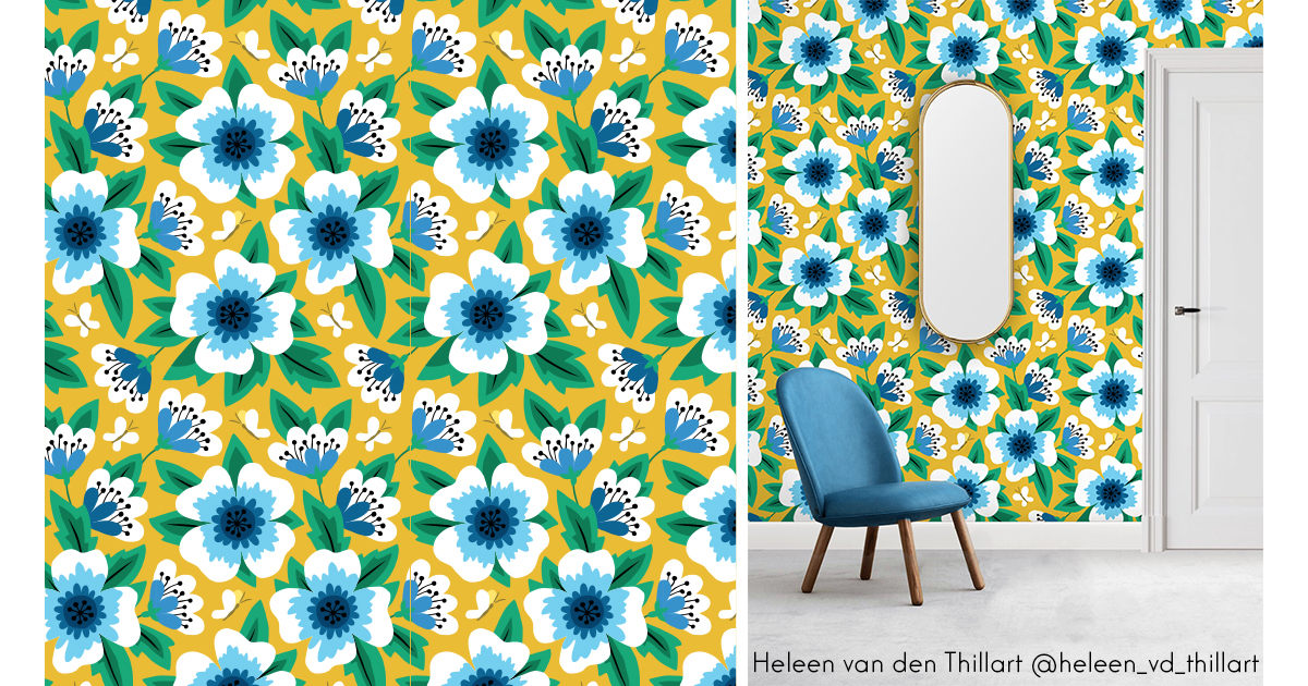 Heleen van den Thillart behangontwerp mockup1