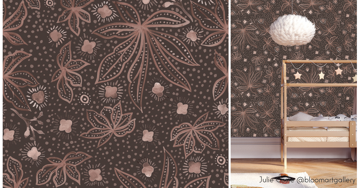 Julie Coste behangontwerp mockup 