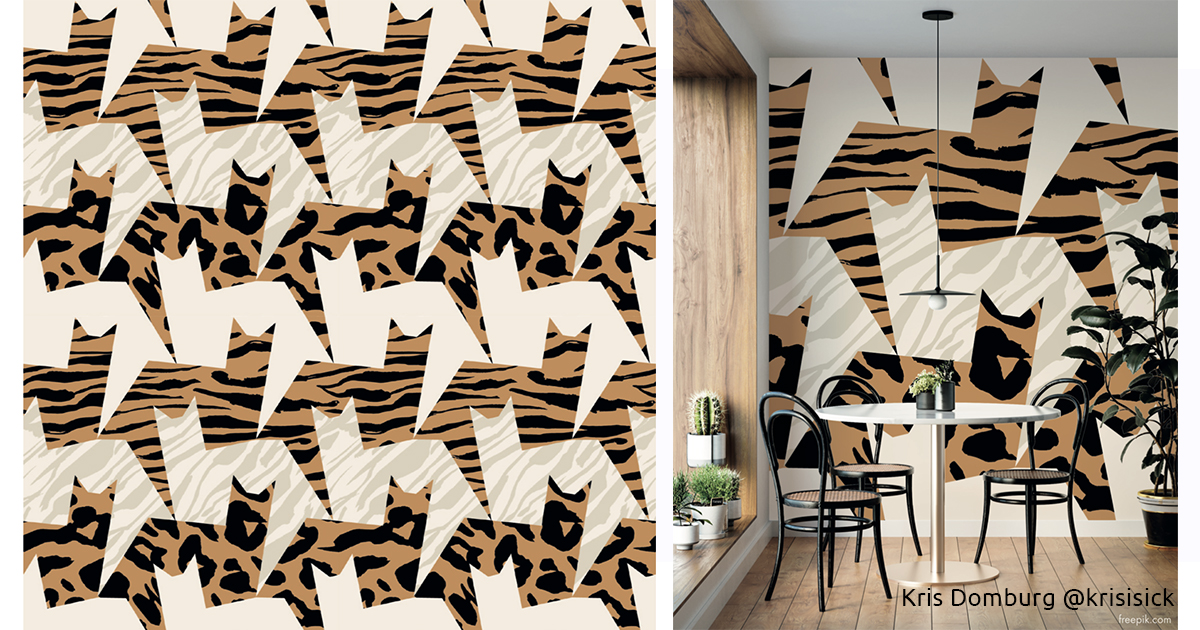 Kris Domburg behangontwerp mockup