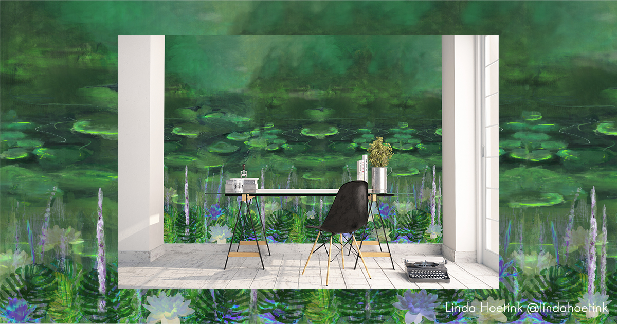 Linda Hoetink behangontwerp mockup