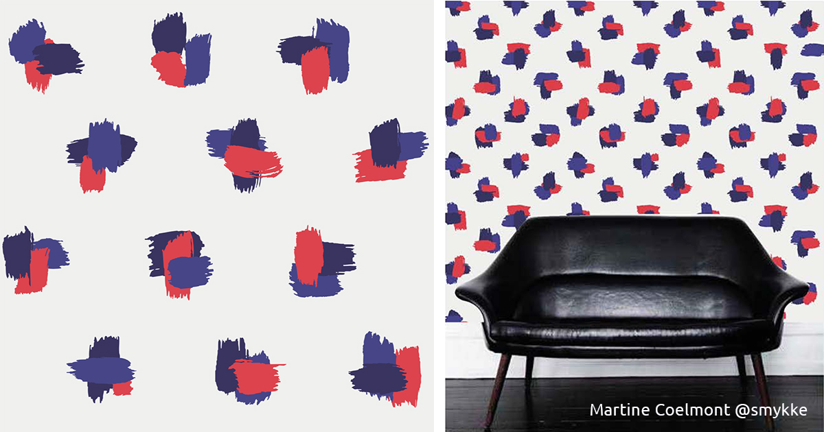 Martine Coelmont behangontwerp mockup