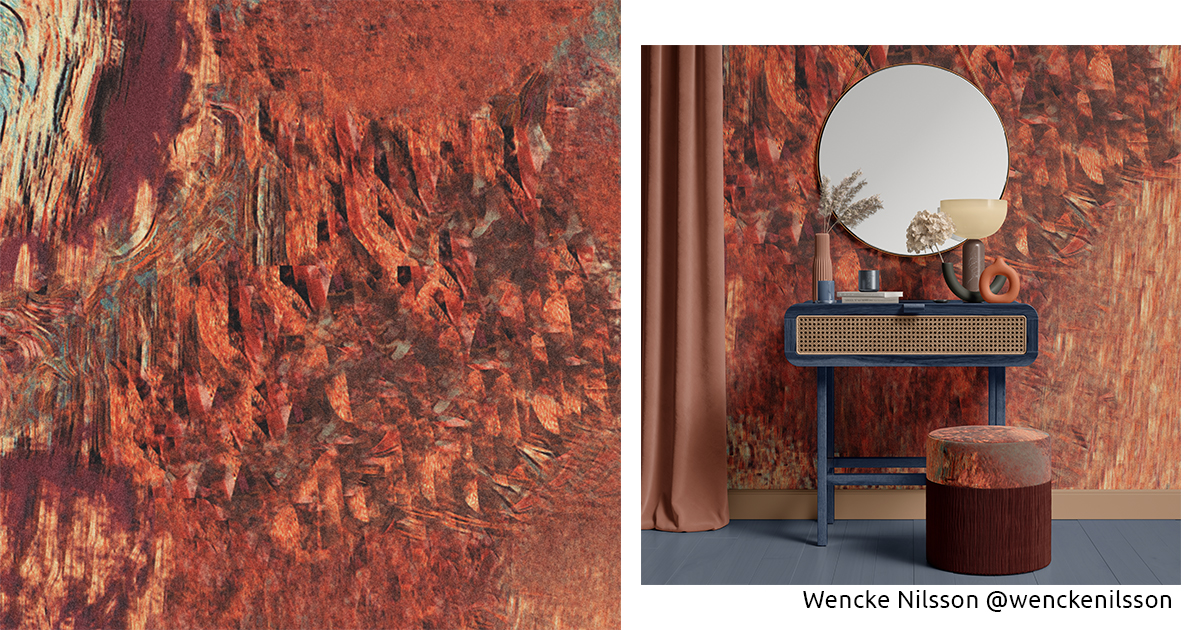 Wencke Nilsson behangontwerp mockup