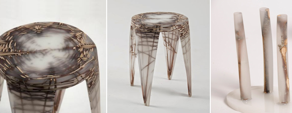 Wiktoria Szawiel resin natural fibres furniture