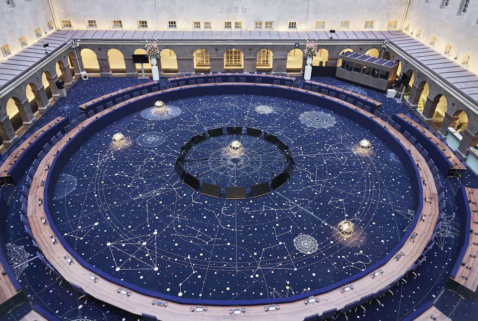 tapijt galaxy scheepvaarmuseum europese top amsterdam interior design digital printing