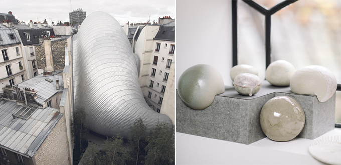 blob grey architecture melt stone melting paris round form ceramics