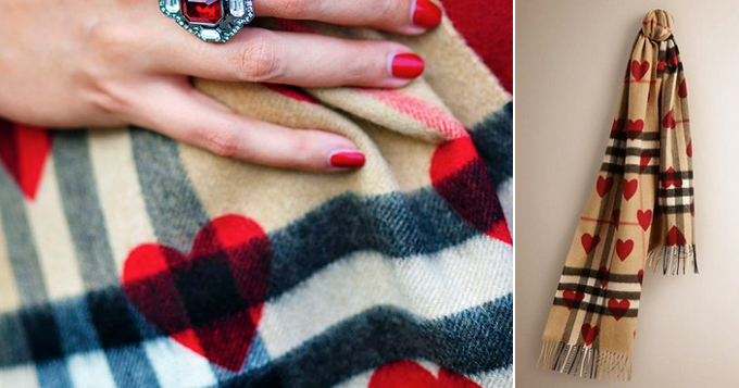 burberry hearts shawl festive