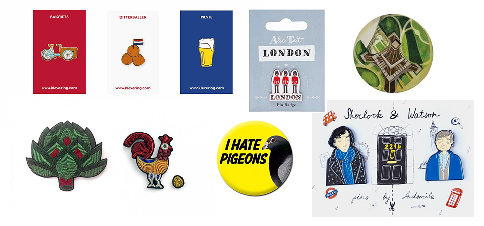 buttons pins patches souvenirs