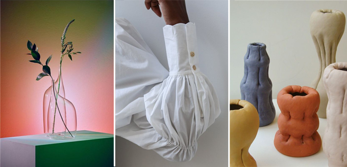 color green vase blouse fashion blob green pink warm touch round