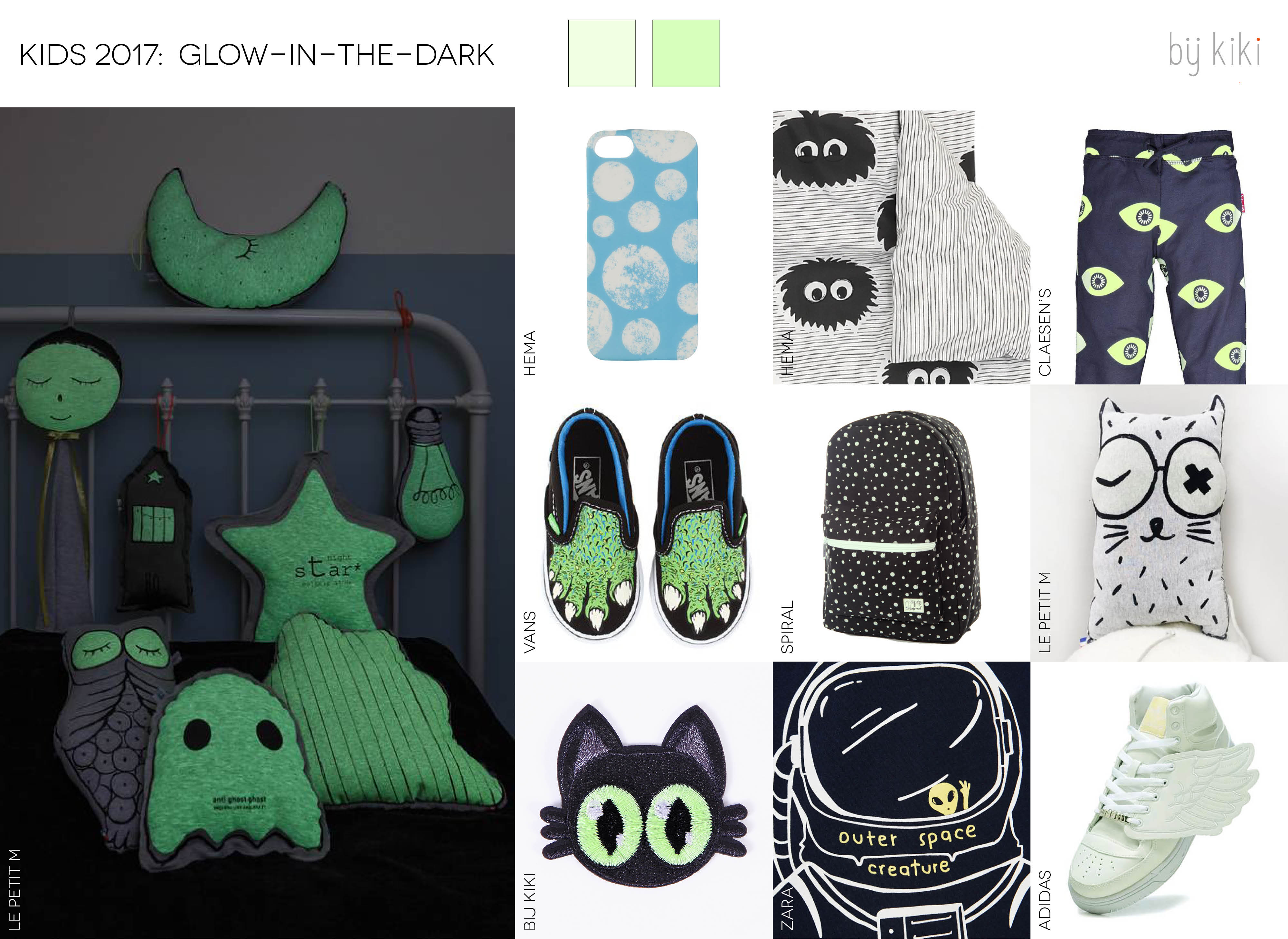 de kleuren van 2017 kleurtrends door bij kiki glow in the dark