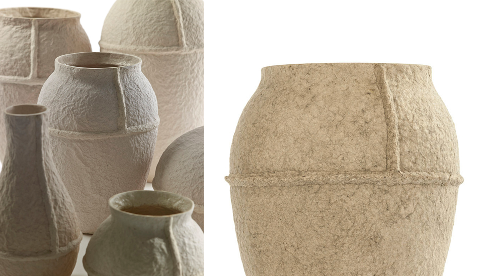 debbie wijskamp paper pulp vase serax