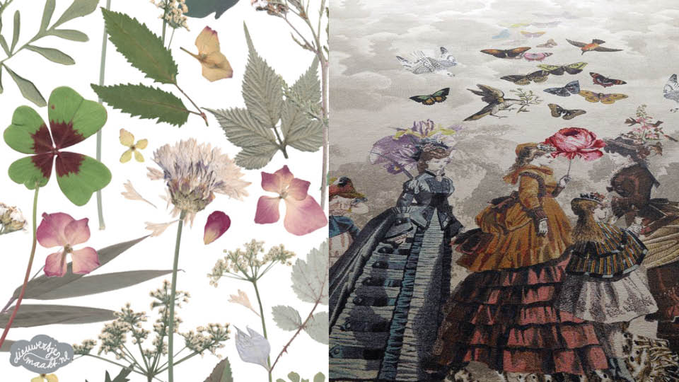 ege carpet dieuwertje van de moosdijk flower dessins design digital printing butterflies nature painting