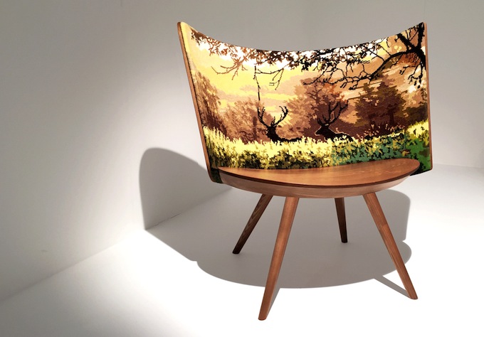 embroidery armchair johan lindsten milan cappellini