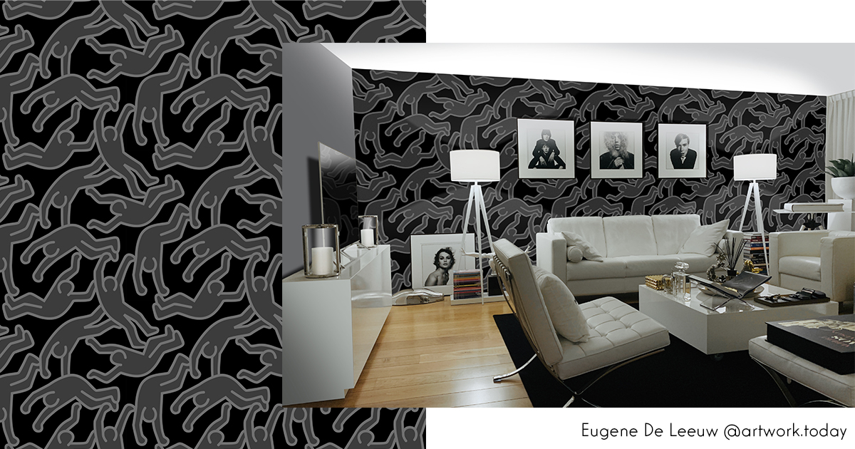 eugene de leeuw behangontwerp mockup