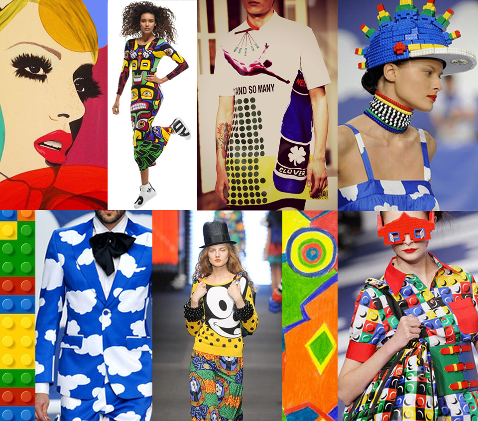 fashion meets popart the revival blauw groen collage