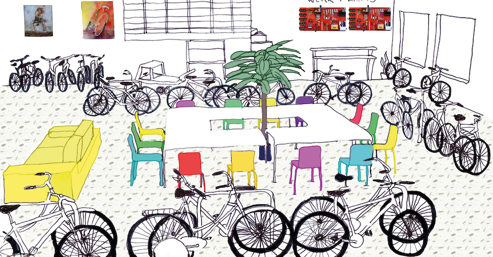 fietstuin illustratie nina de haan public space