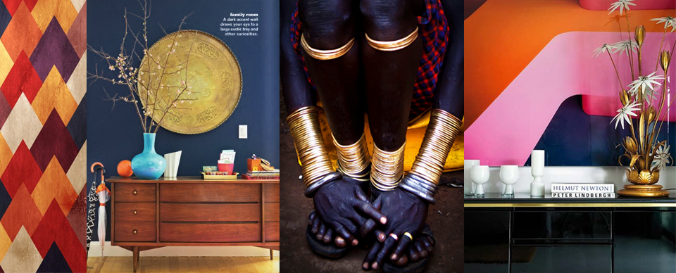 goud oranje rood blauw