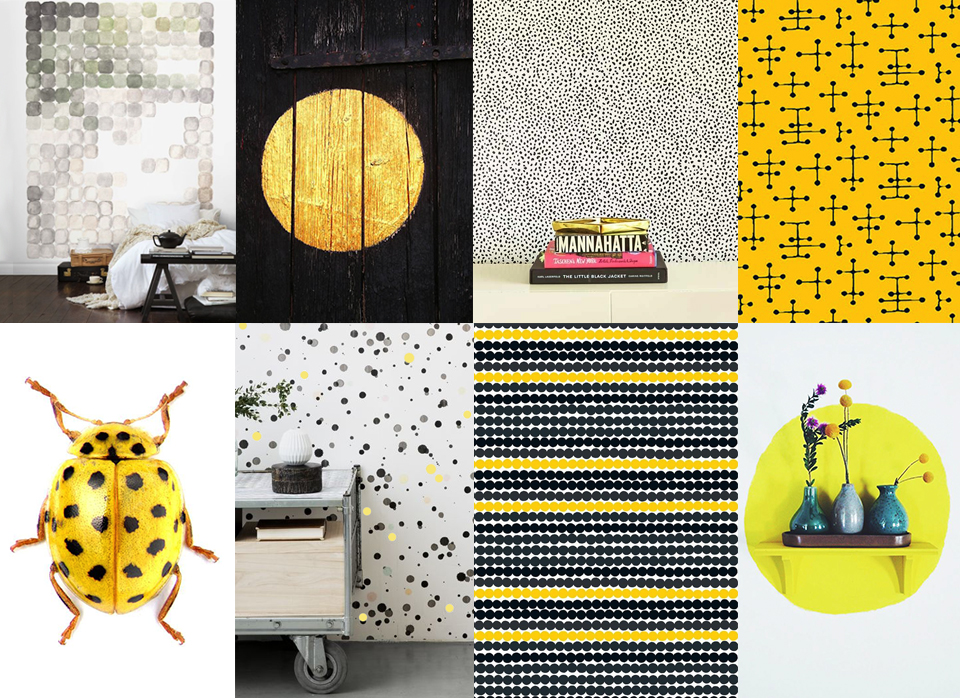 imperfect dots interior yellow pattern 