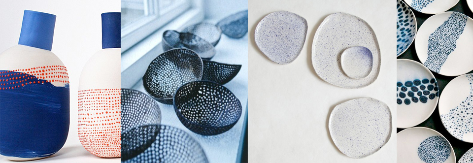 imperfect dots keramiek blauw blue ceramics imperfect 