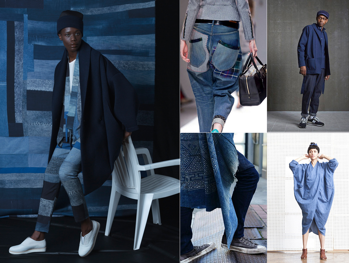 japan style denim sashiko indigo fashion