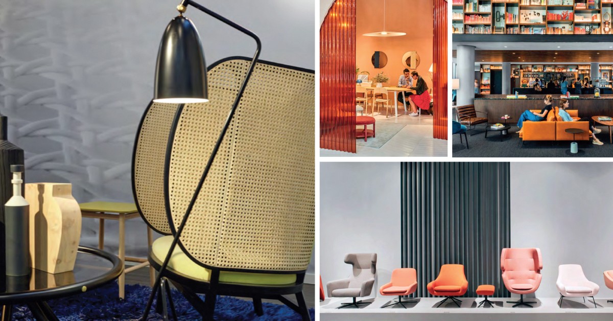 l maison objet chair design lamp interior design furniture office egg chair library orange interior meeting