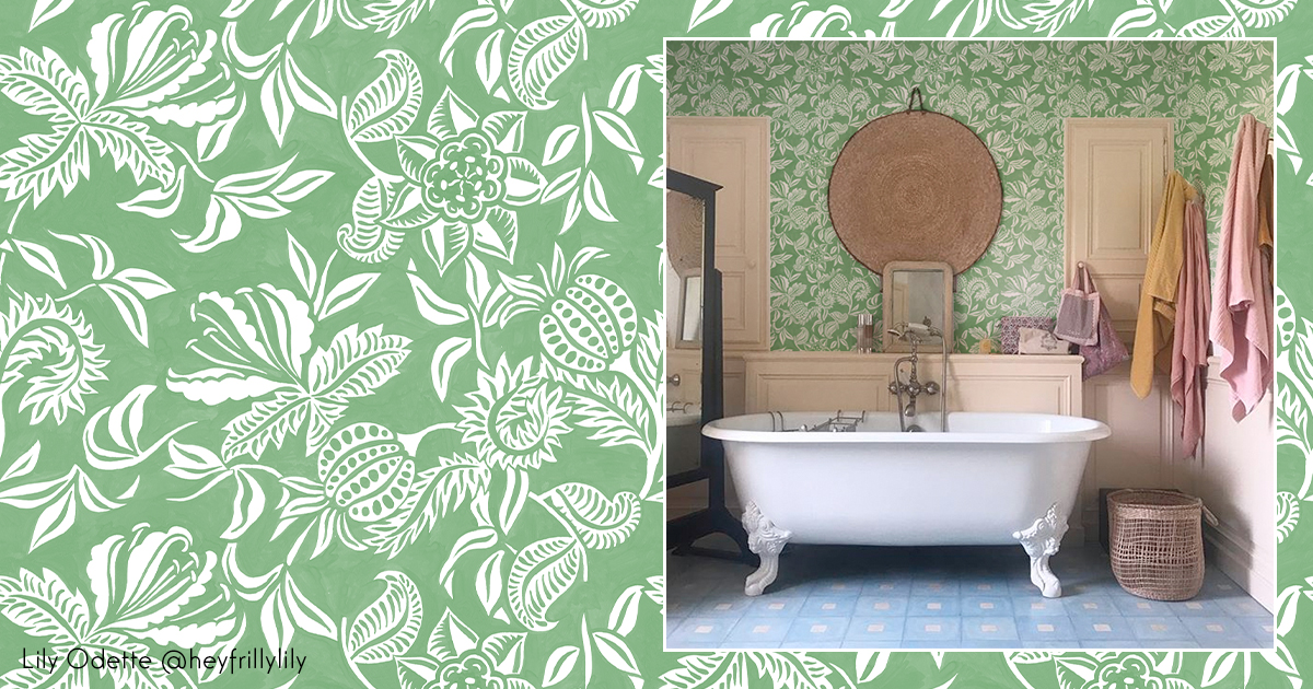 lily odette behangontwerp mockup