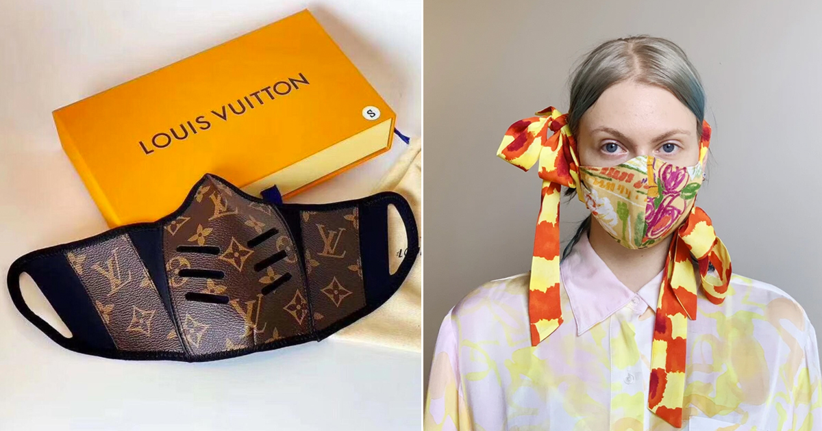 louis vuitton collina strada fashionable facemasks