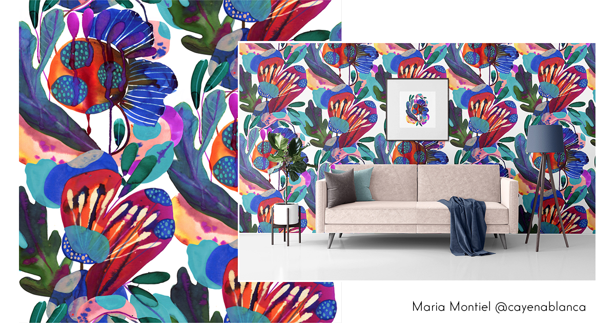 maria montiel behangontwerp mockup