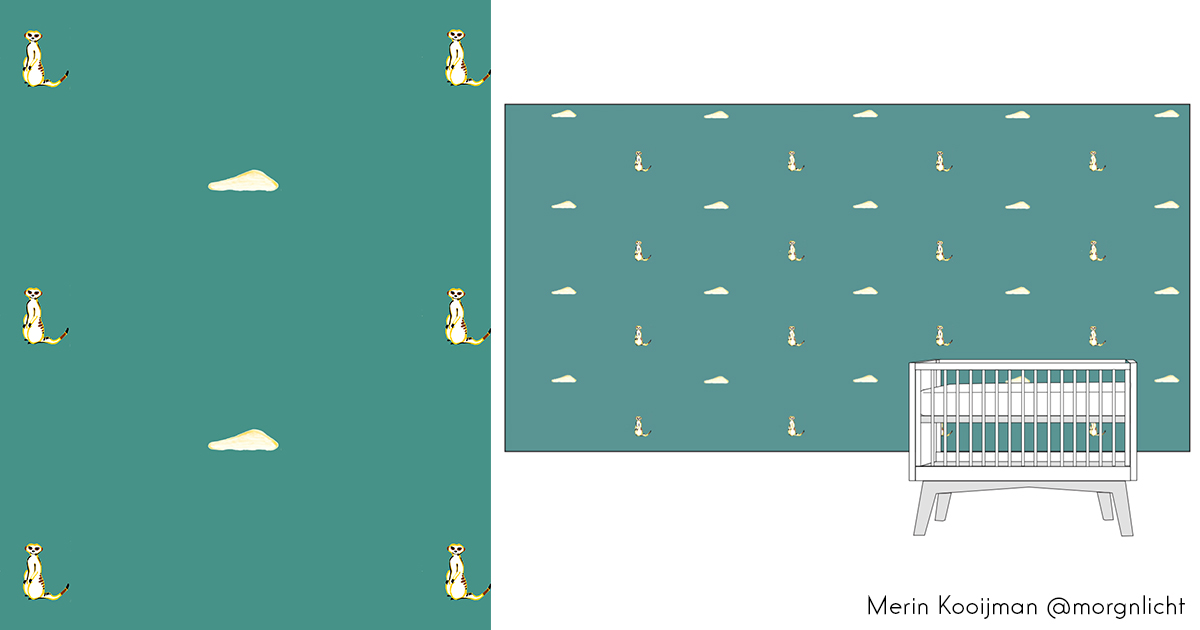 merin kooijman behangontwerp mockup