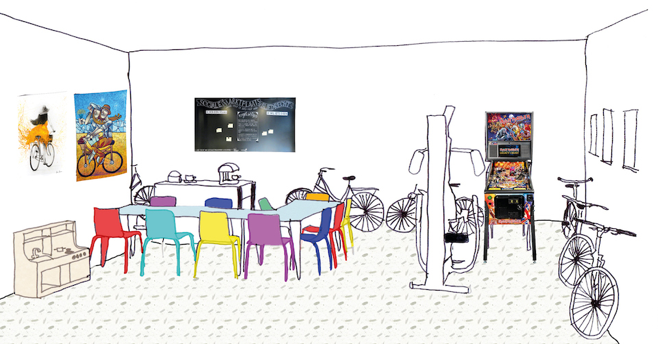 ontmoetingsruimte public space fietstuin