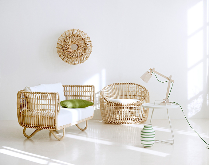 rattan interior Foersom Hiort Lorenzen