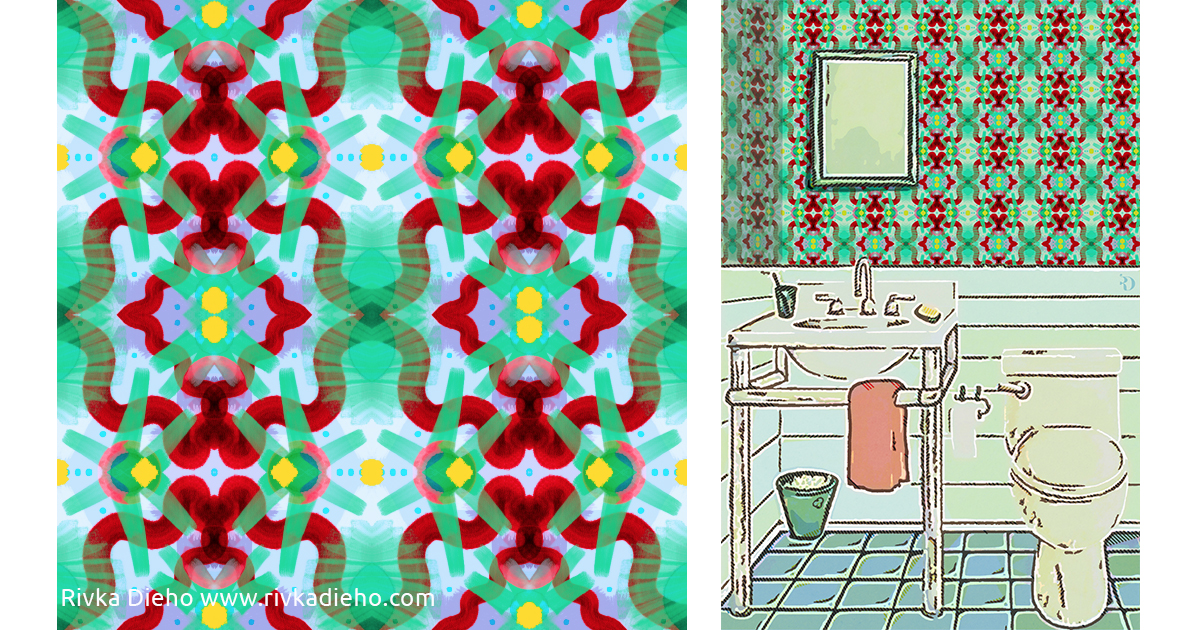 rivka dieho behangontwerp mockup