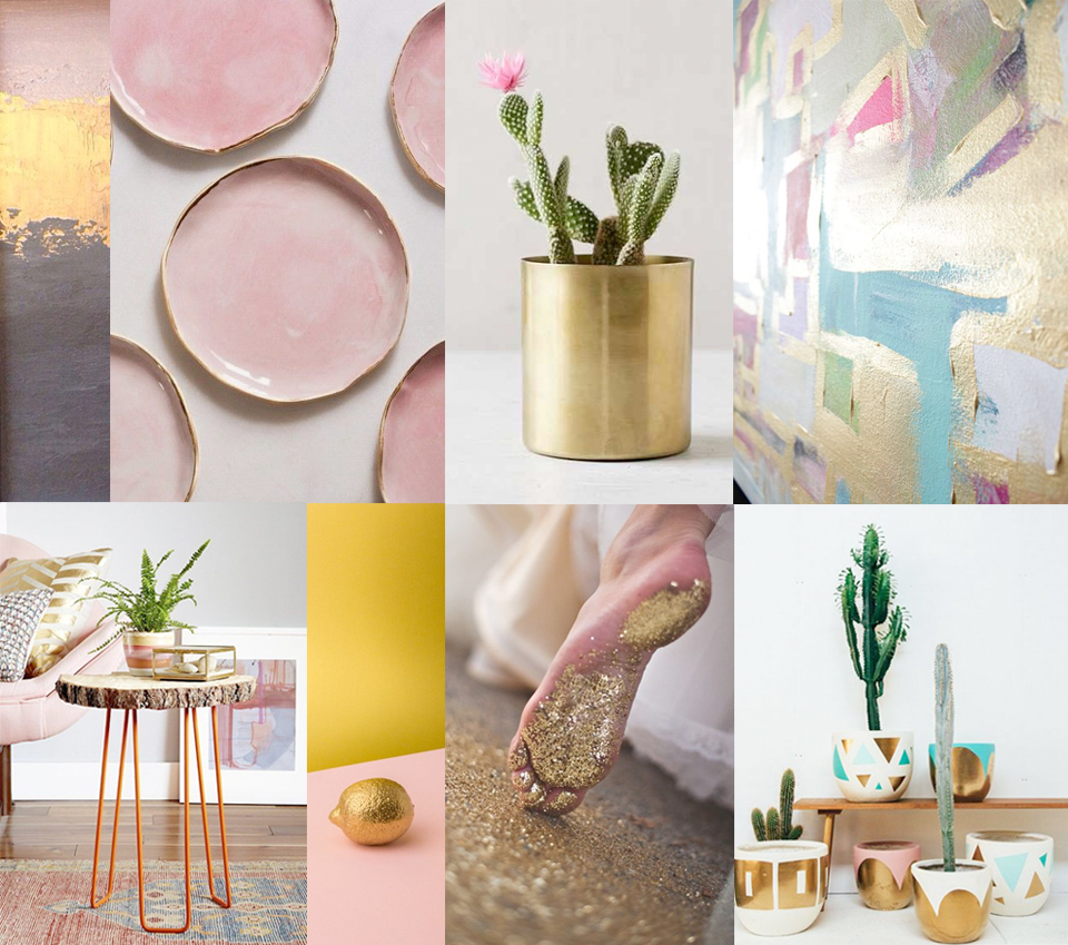 roze goud interior scandinavian pink gold 