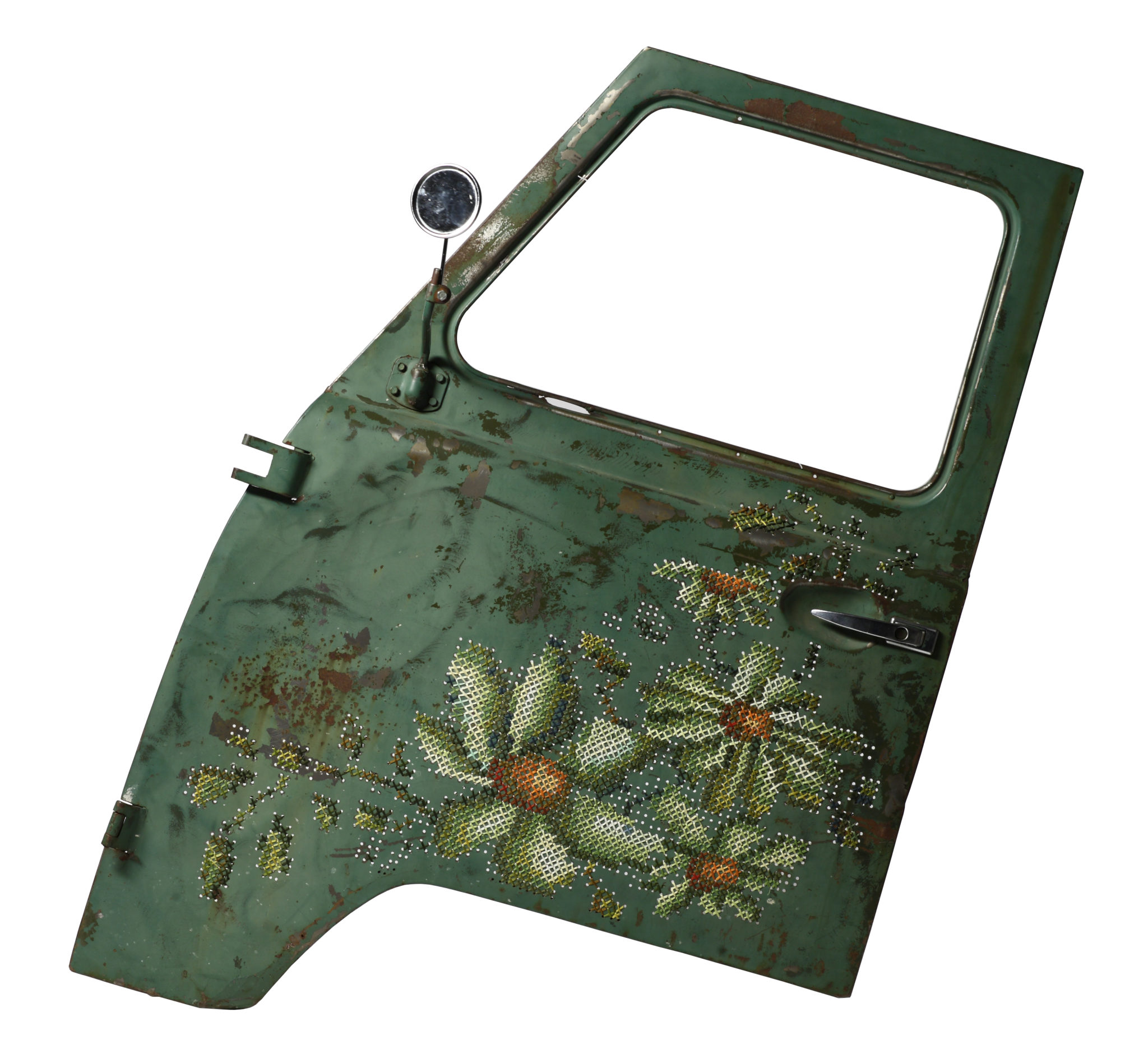 severija embroidered car door