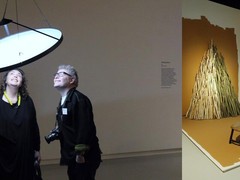 Links: Tatjana Quax, rechts: werk van Valentin Loellmann