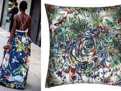 links: bron onbekend, rechts: kussen van Christian Lacroix