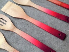 felroze ombre pollepels via etsy.com