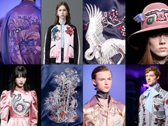 v.l.n.r. en v.b.n.b.: Louis Vuitton SS16 Menswear, Valentino Resort 2017 , Louis Vuitton SS16 Menswear, (4 en 5) Gucci AW16 Ready-to-Wear via vogue.com, (6 en 7) Louis Vuitton SS16 Menswear, 8 Gucci SS16 Menswear