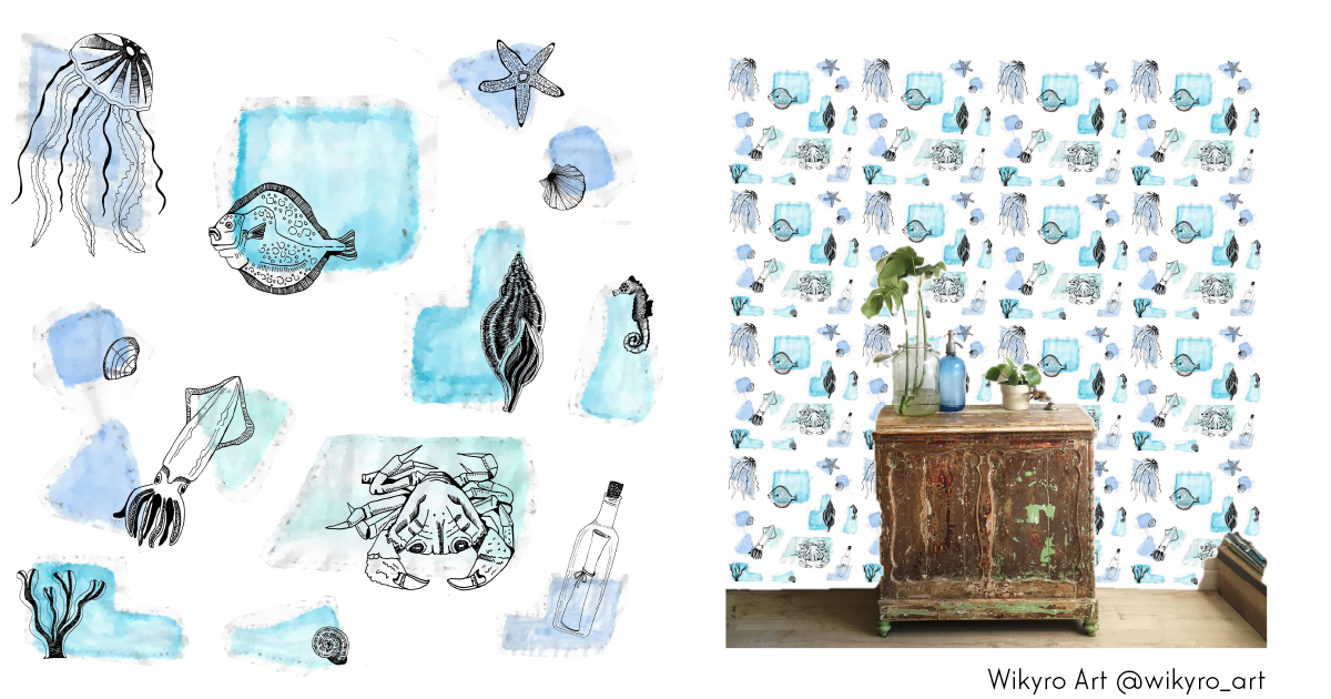 wikyro art behangontwerp mockup